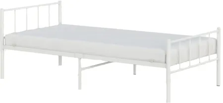 Austin Metal Twin Bed in White by BK Furniture