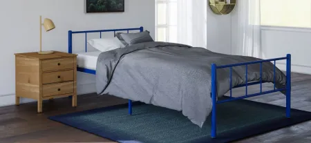 Austin Metal Twin Bed in Blue by BK Furniture