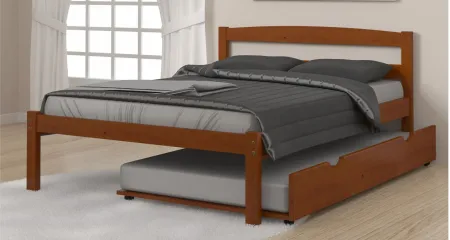 Econo Scandinavian Bed with Twin Trundle in Espresso by Donco Trading