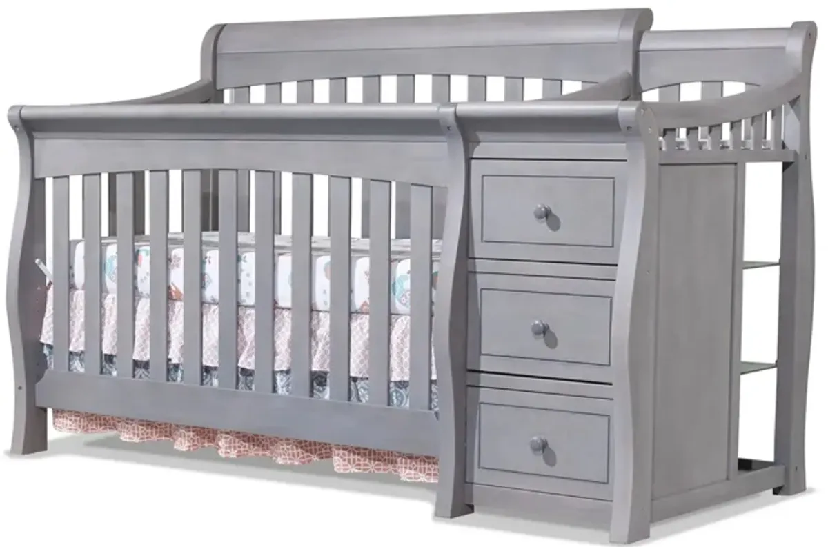 Princeton Elite Crib & Changer with Conversion Kit in Weathered Gray by Sorelle Furniture