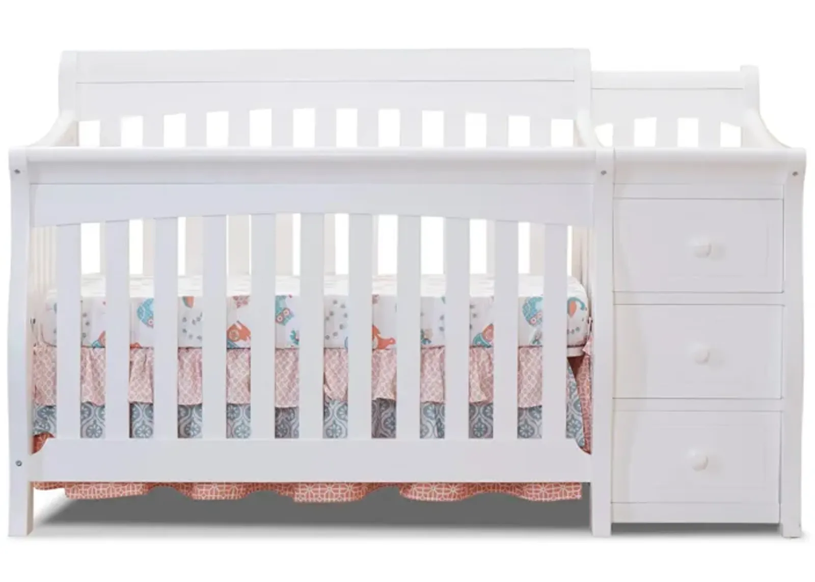 Princeton Elite Crib & Changer with Conversion Kit in White by Sorelle Furniture