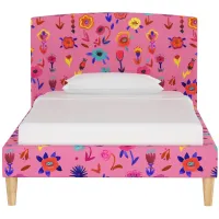 Gabi Platform Bed in Juanita Hot Pink Oga by Skyline