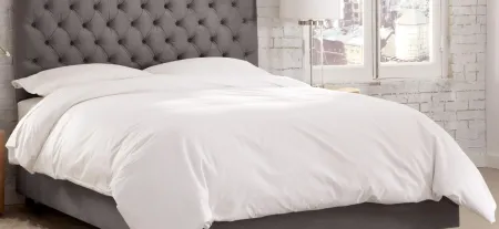 Queensbury Bed in Velvet Steel Gray by Skyline