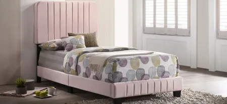 Lodi Upholstered Panel Bed in Pink by Glory Furniture