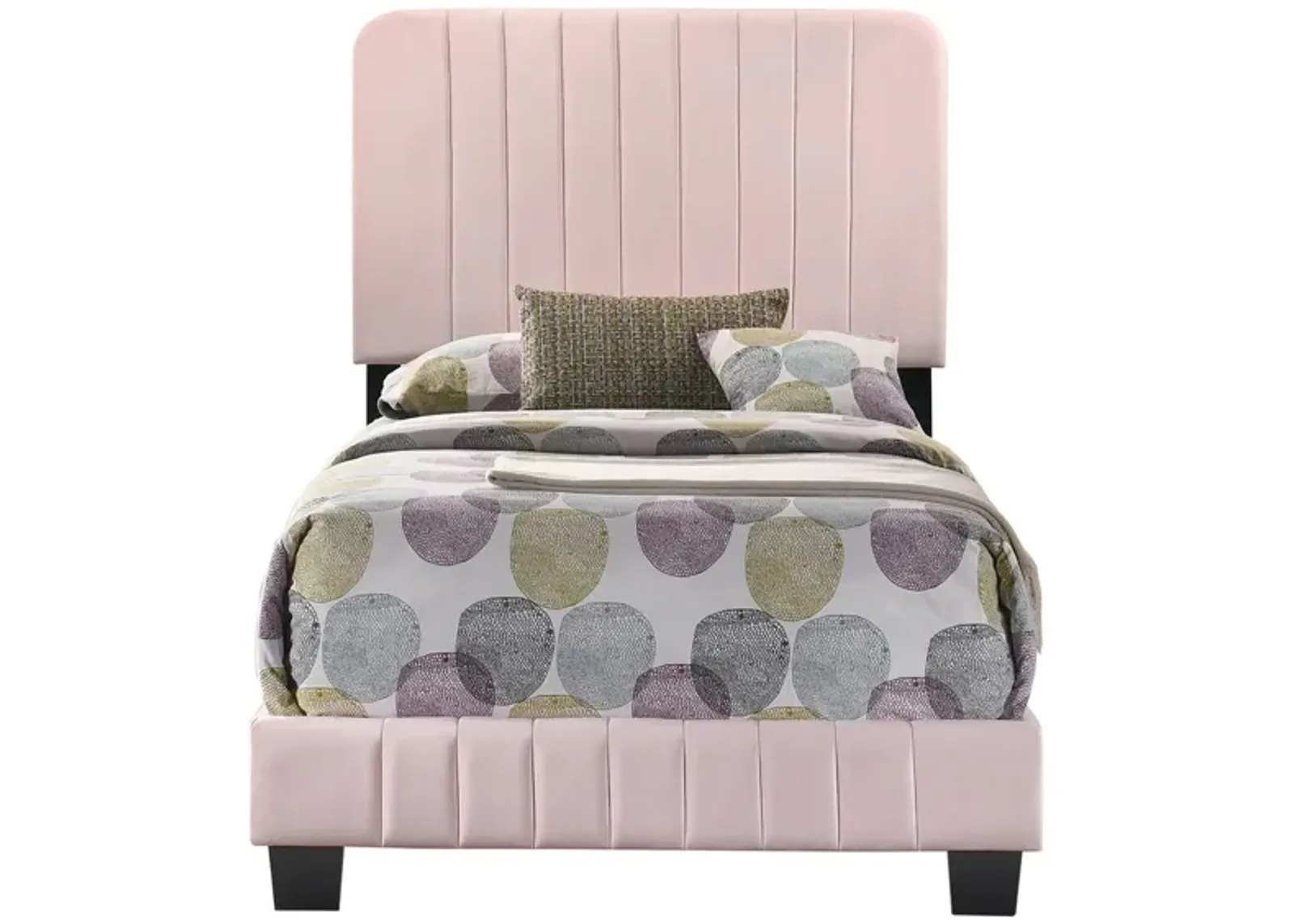 Lodi Upholstered Panel Bed in Pink by Glory Furniture