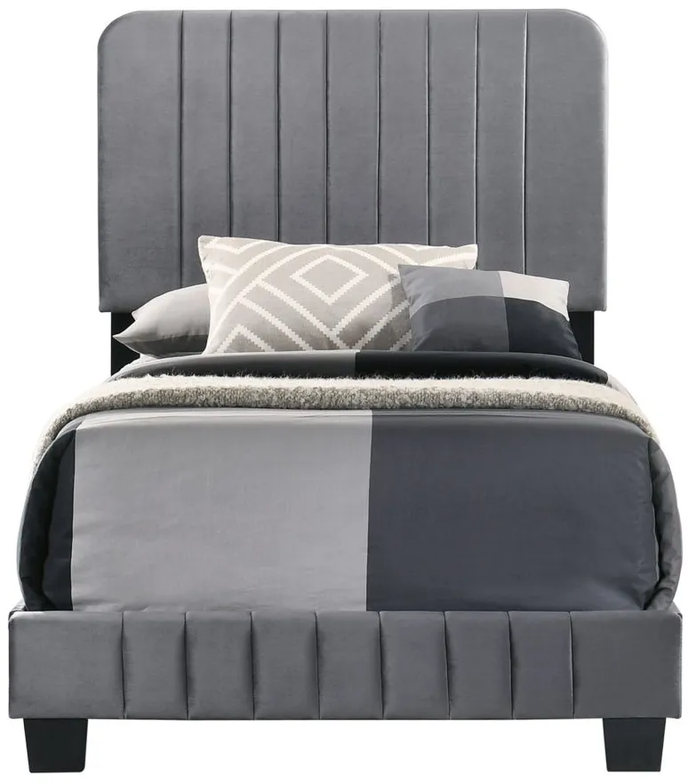 Lodi Upholstered Panel Bed in Gray by Glory Furniture