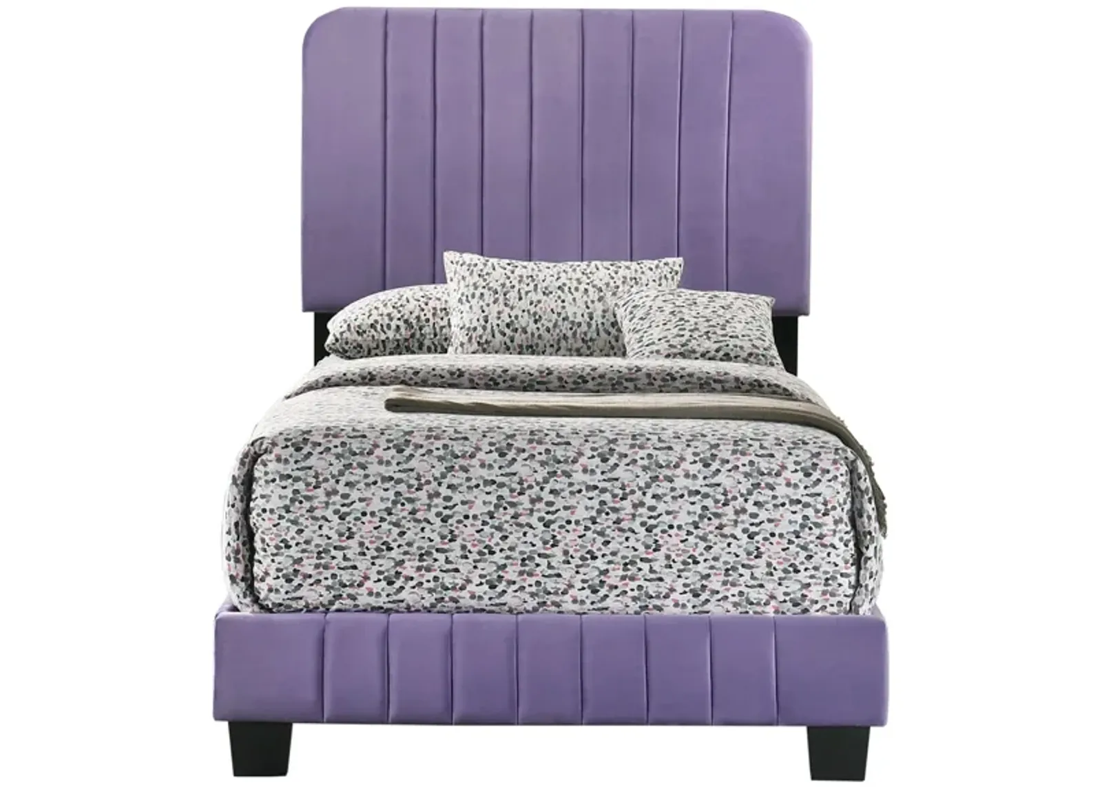 Lodi Upholstered Panel Bed in Purple by Glory Furniture