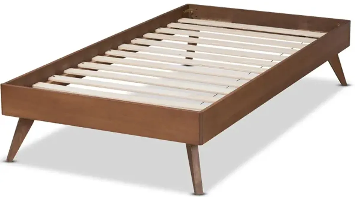 Lissette Mid-Century Twin Size Platform Bed Frame