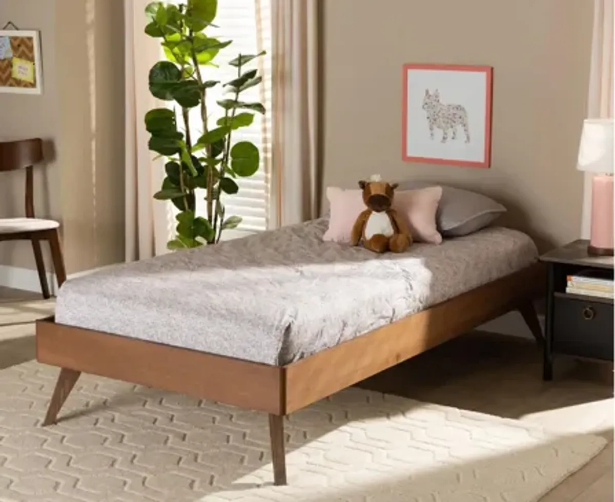 Lissette Mid-Century Twin Size Platform Bed Frame