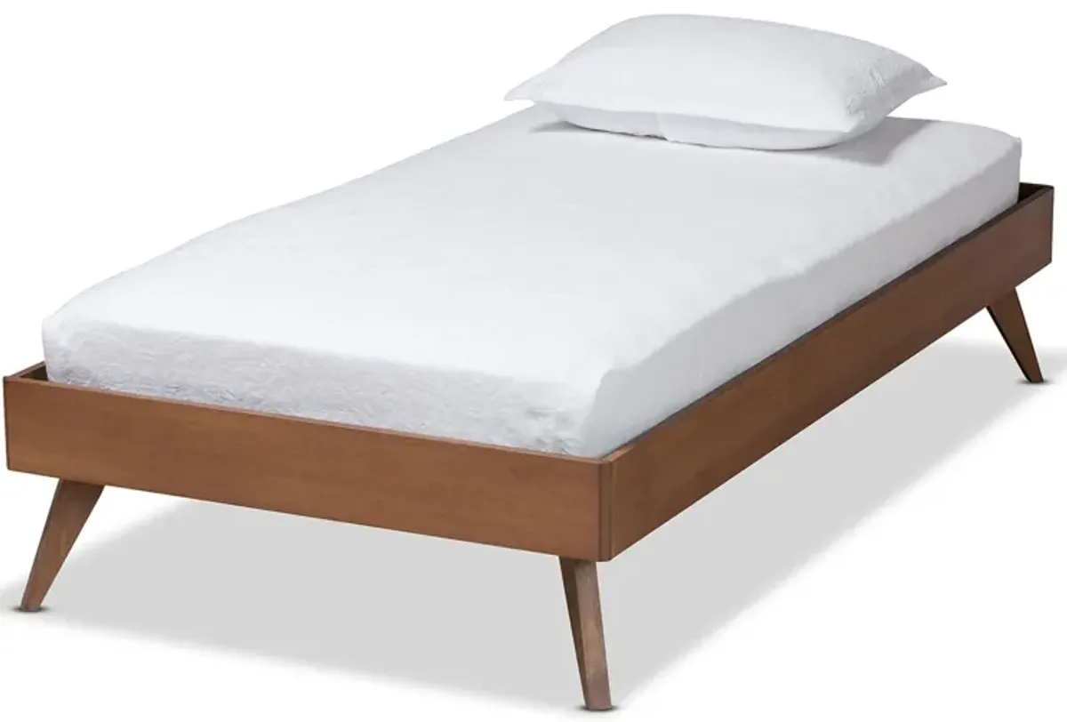 Lissette Mid-Century Twin Size Platform Bed Frame