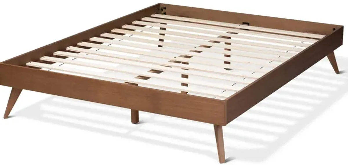 Lissette Mid-Century Full Size Platform Bed Frame