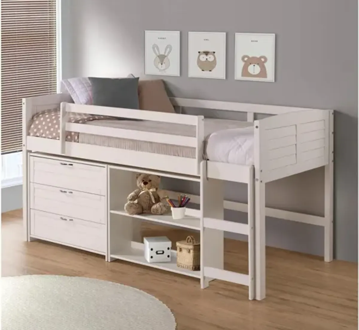 Donco Louver Low Loft Bed