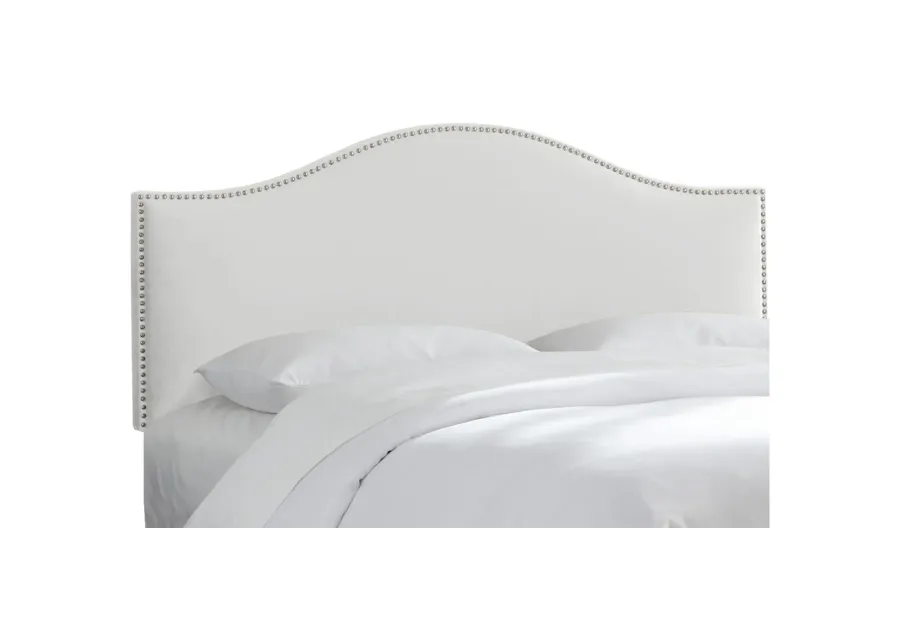 Alexander Headboard in Velvet White by Skyline