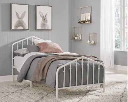 Trentlore Twin Metal Bed in White by Ashley Furniture