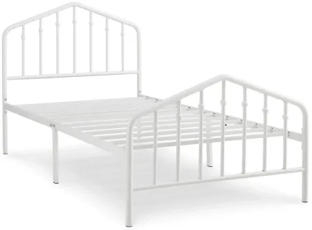 Trentlore Twin Metal Bed in White by Ashley Furniture