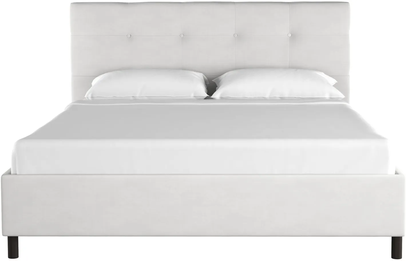 Nathan Platform Bed in Premier White by Skyline