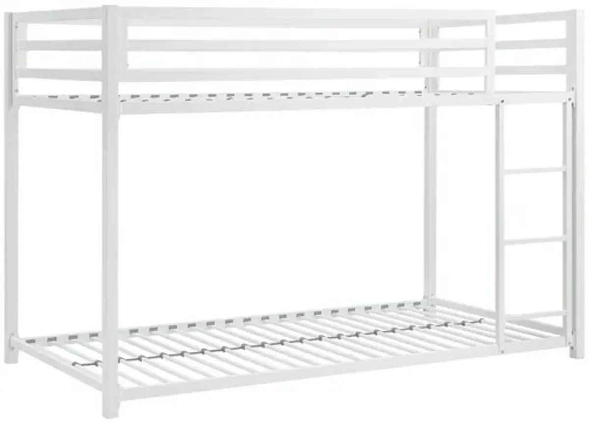 Winfield Metal Bunk Bed in White by Homelegance