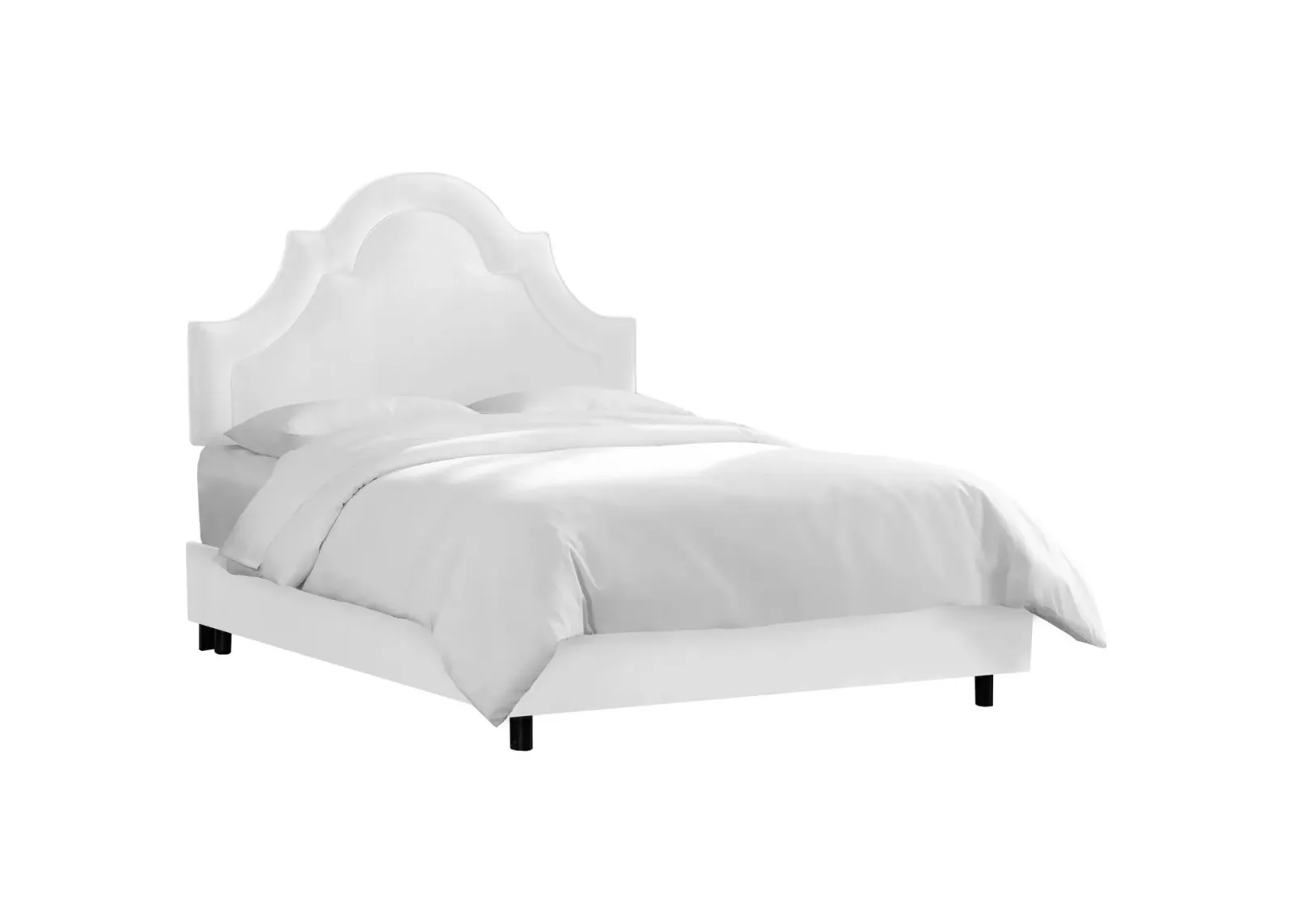 Plumley Bed in Velvet White by Skyline