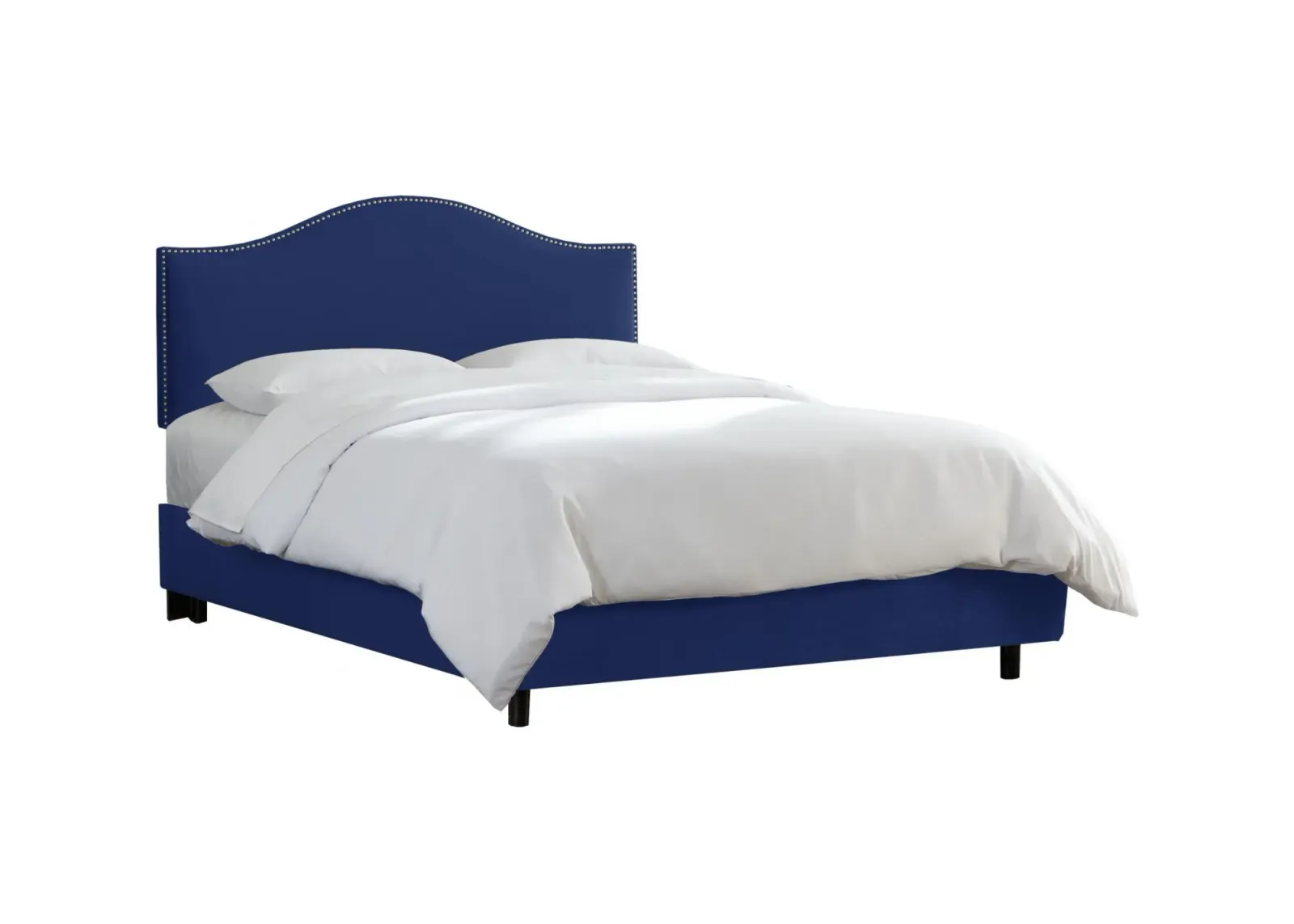 Alexander Bed in Velvet Navy by Skyline