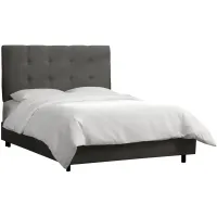 Nathan Tufted Bed in Premier Charcoal by Skyline