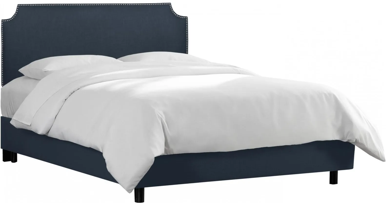 McGee Bed in Linen Navy by Skyline