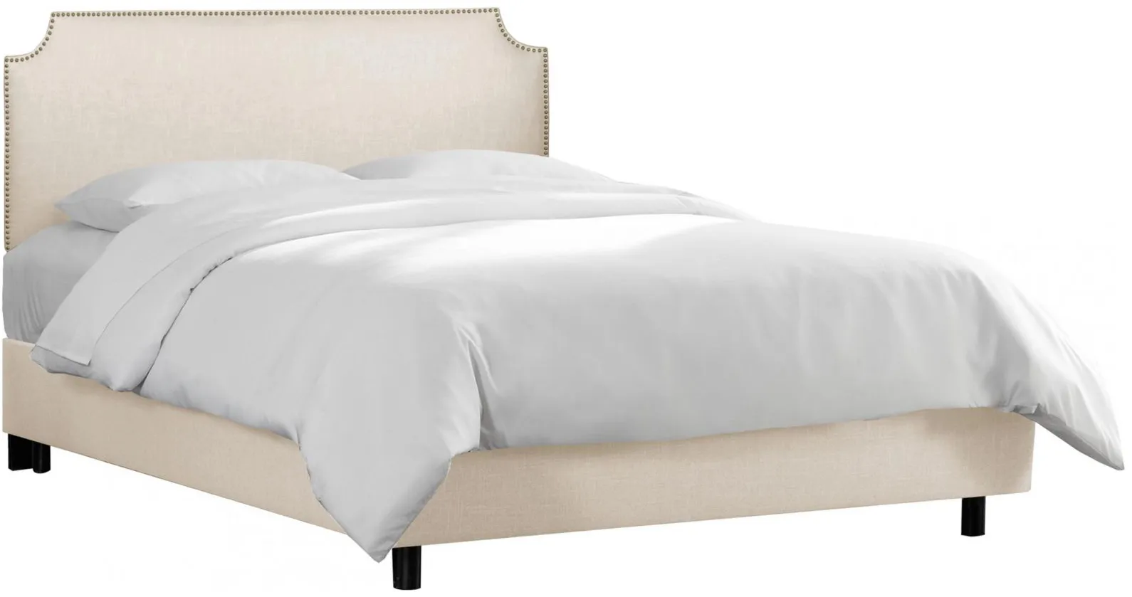 McGee Bed in Linen Talc by Skyline