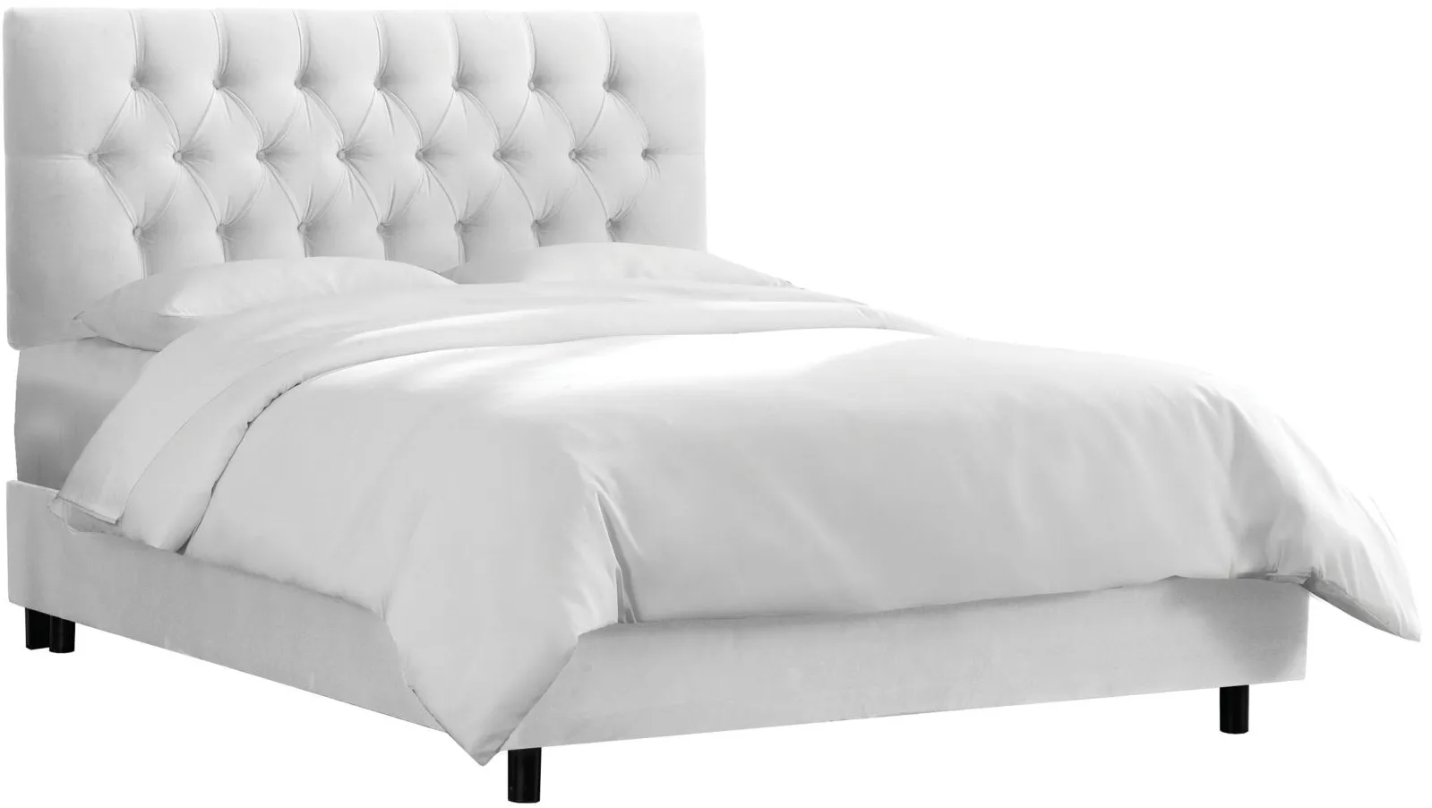 Blanchard Bed in Velvet White by Skyline