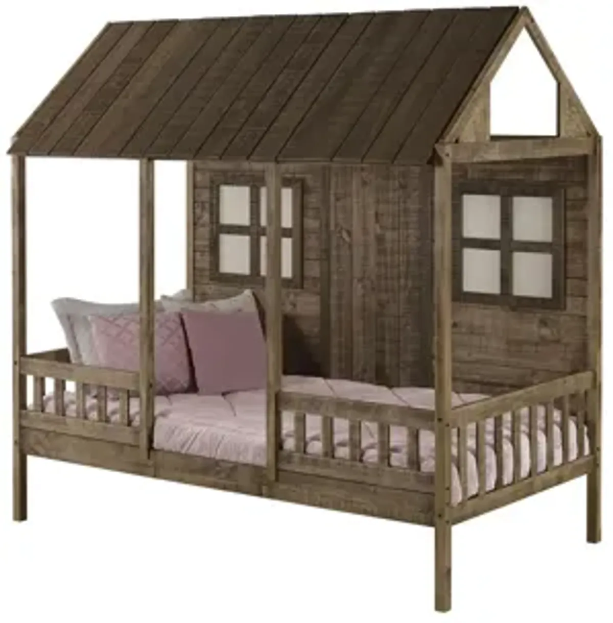 Front Porch Low Loft Bed with Twin Trundle