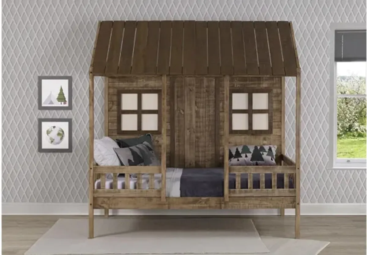 Front Porch Low Loft Bed with Twin Trundle