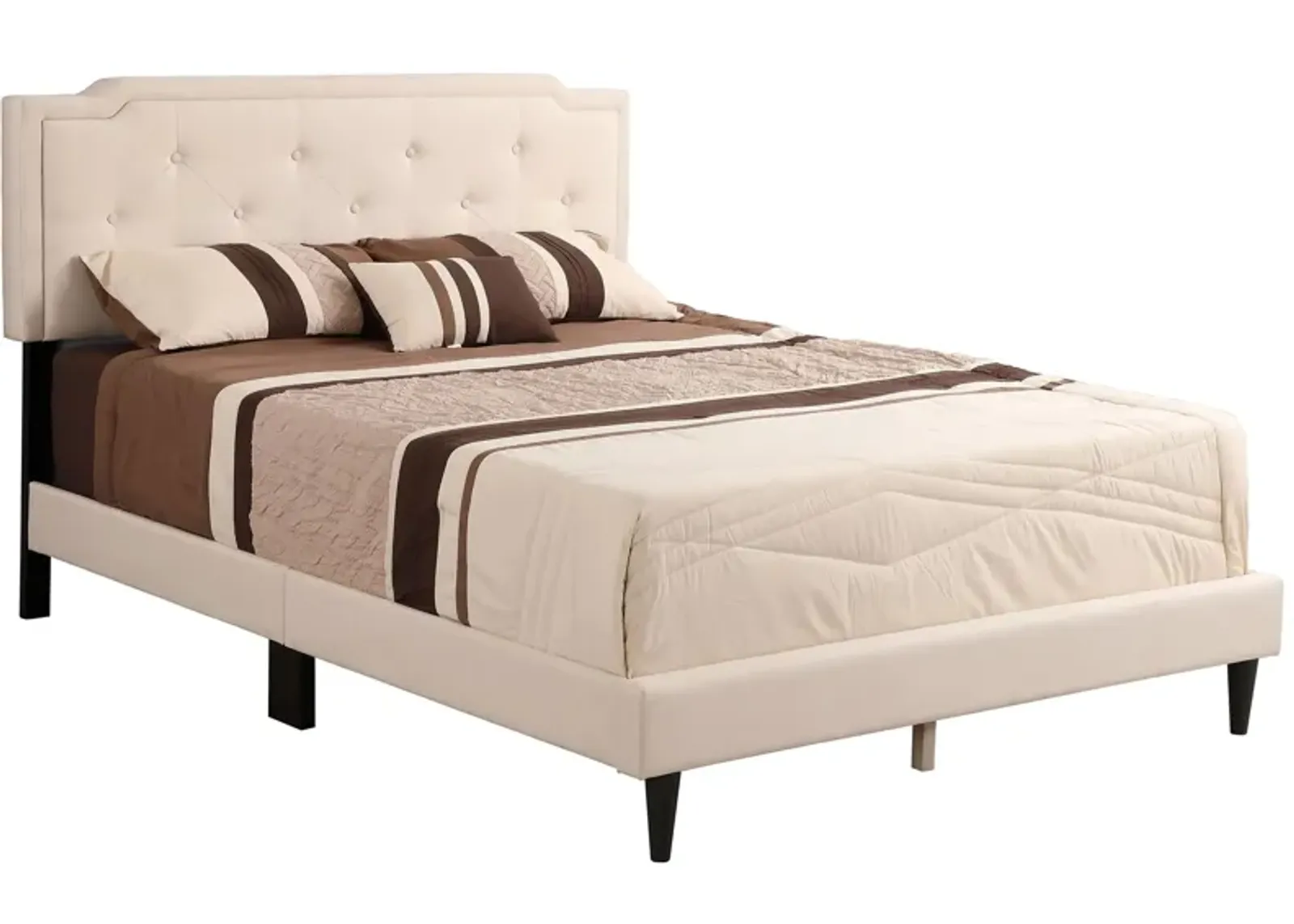 Deb Upholstered Bed in Beige by Glory Furniture