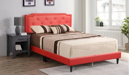 Deb Upholstered Bed in Red by Glory Furniture