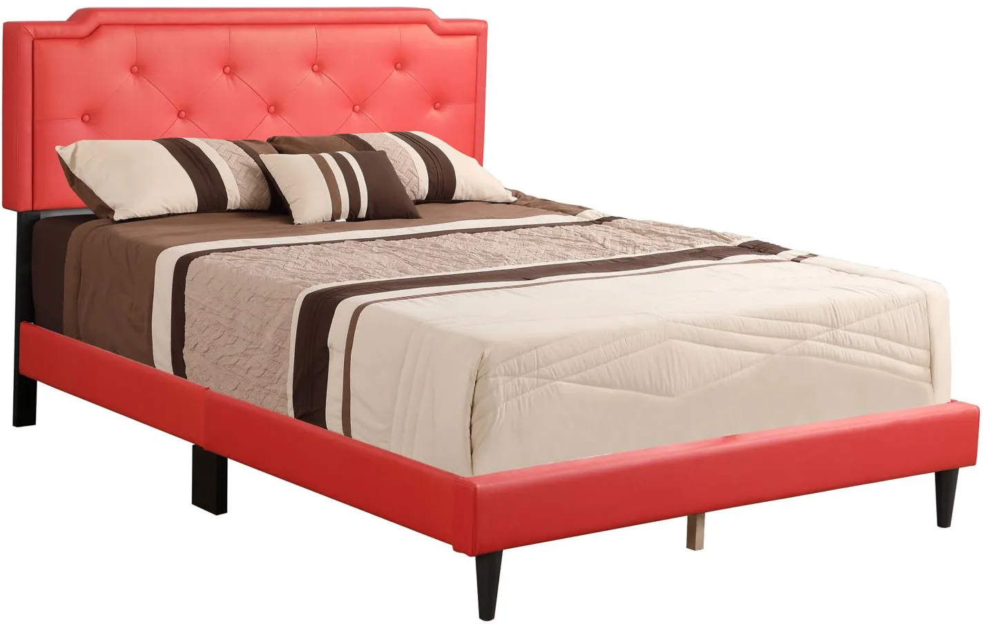 Deb Upholstered Bed in Red by Glory Furniture