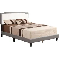 Deb Upholstered Bed in Light Gray by Glory Furniture
