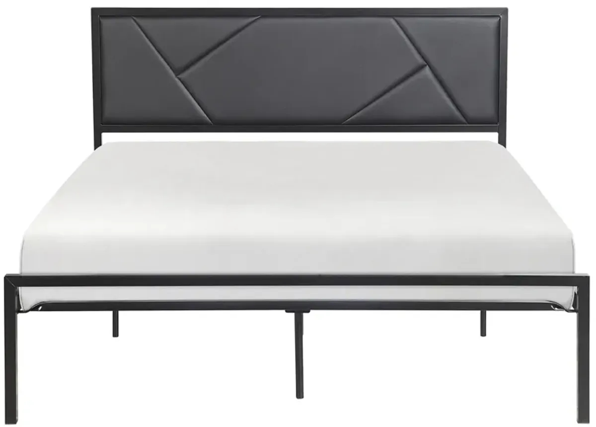 Brevard Metal Platform Bed in Gun Metal by Homelegance