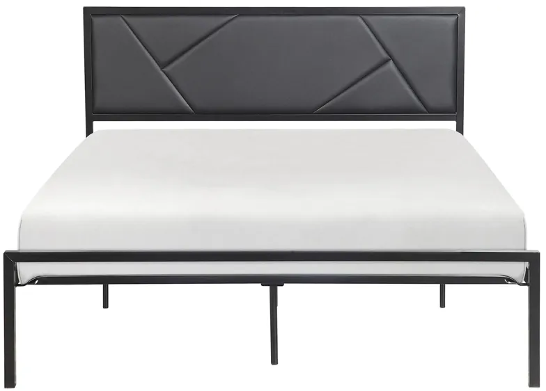 Brevard Metal Platform Bed in Gun Metal by Homelegance