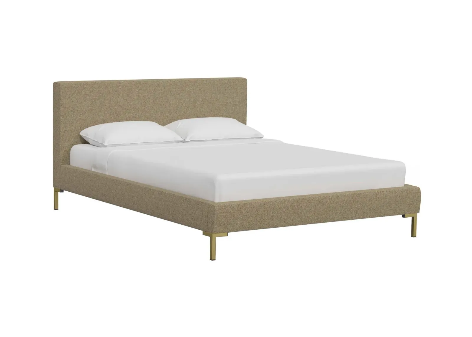 Malin Platform Bed in Zuma Linen by Skyline