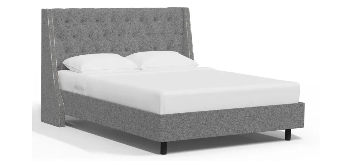 Sheridan Wingback Platform Bed in Zuma Pumice by Skyline