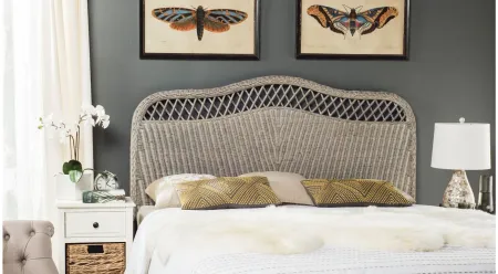 Sephina Mounted Headboard in Antique Gray by Safavieh