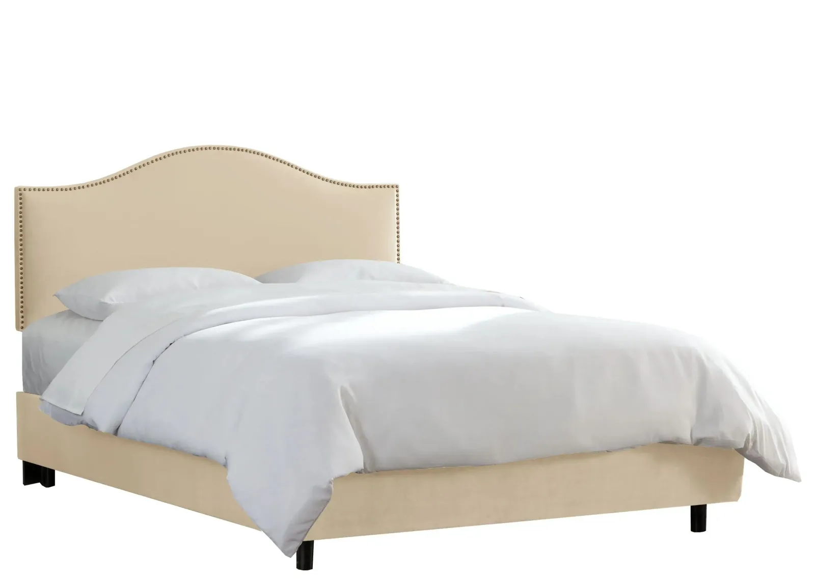 Alexander Bed in Velvet Buckwheat by Skyline