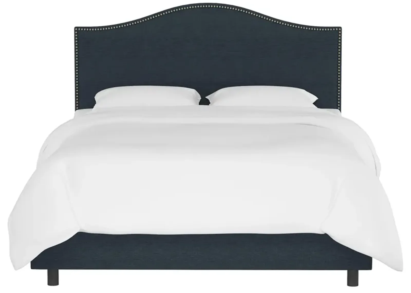 Alexander Bed in Linen Navy by Skyline