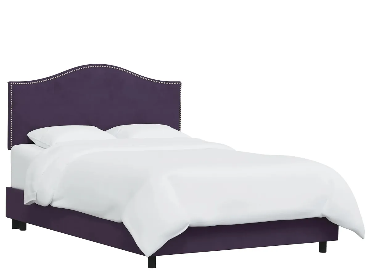 Alexander Bed in Velvet Aubergine by Skyline