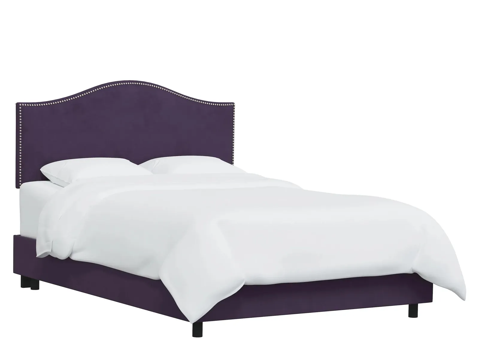 Alexander Bed in Velvet Aubergine by Skyline