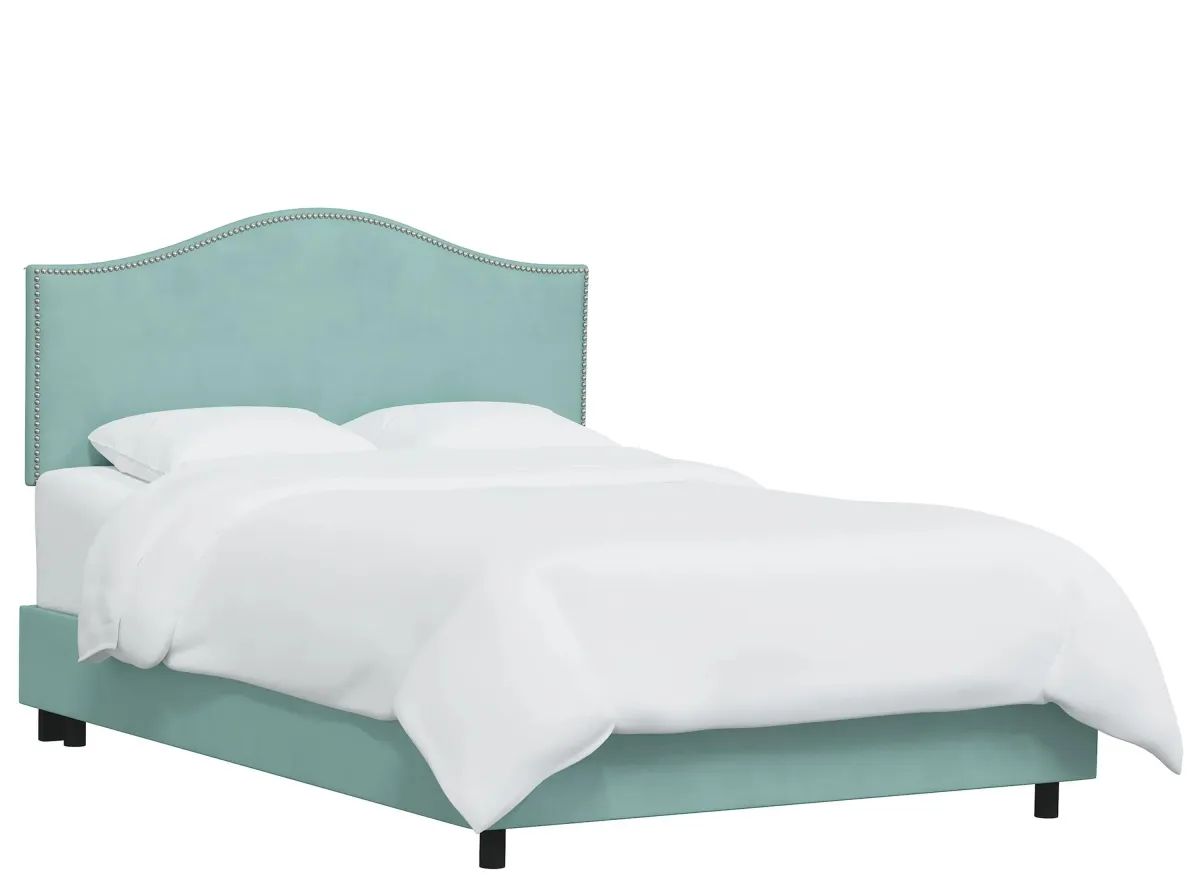 Alexander Bed in Velvet Caribbean by Skyline