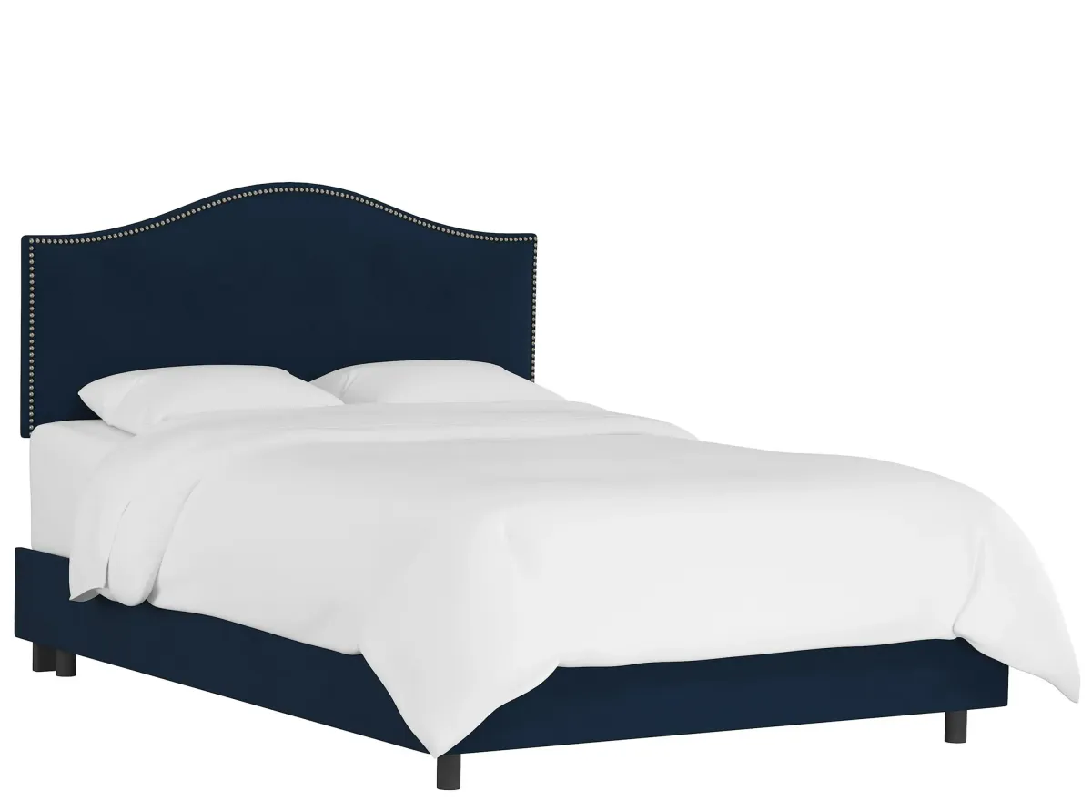 Alexander Bed in Velvet Ink by Skyline