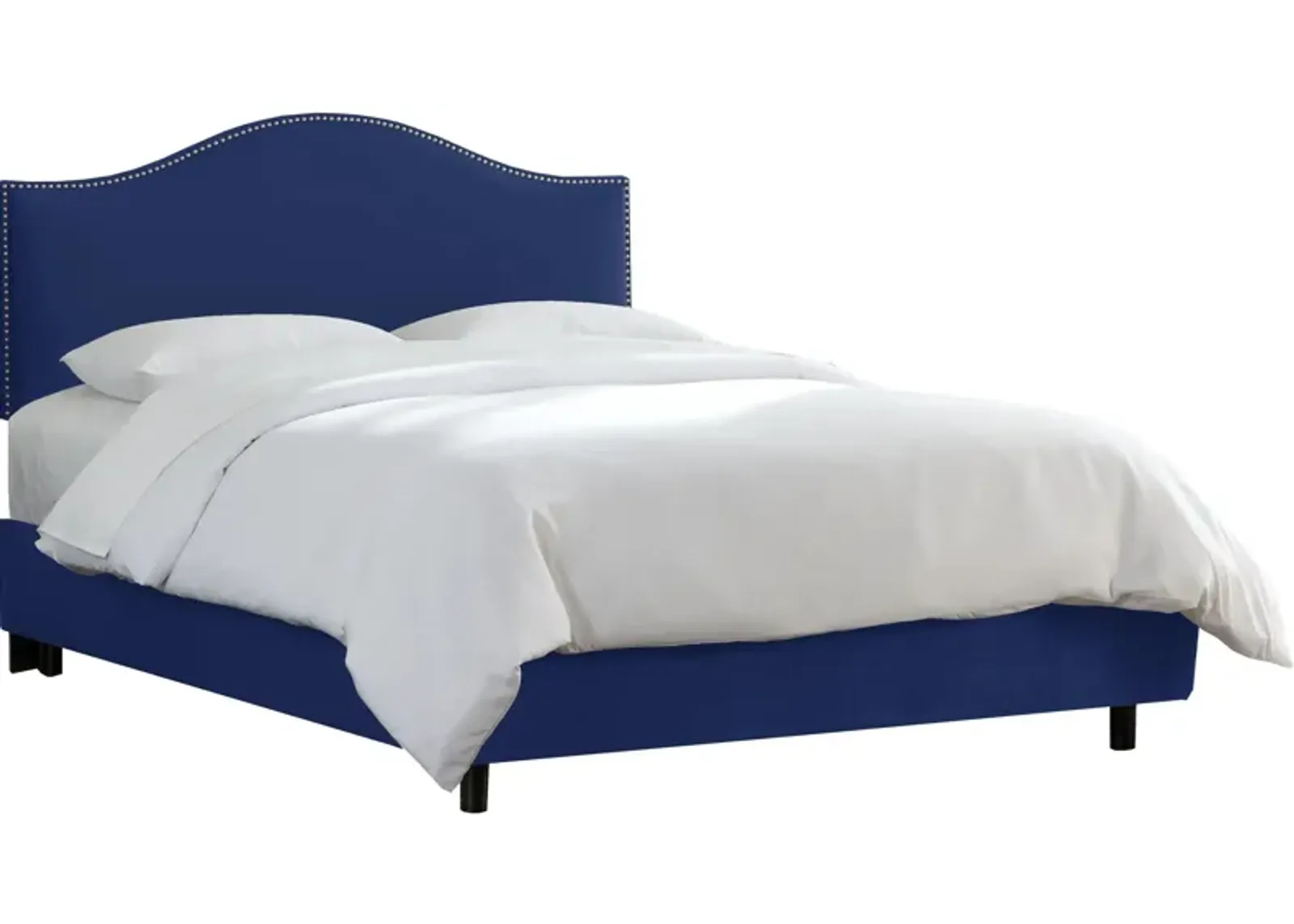 Alexander Bed in Velvet Navy by Skyline