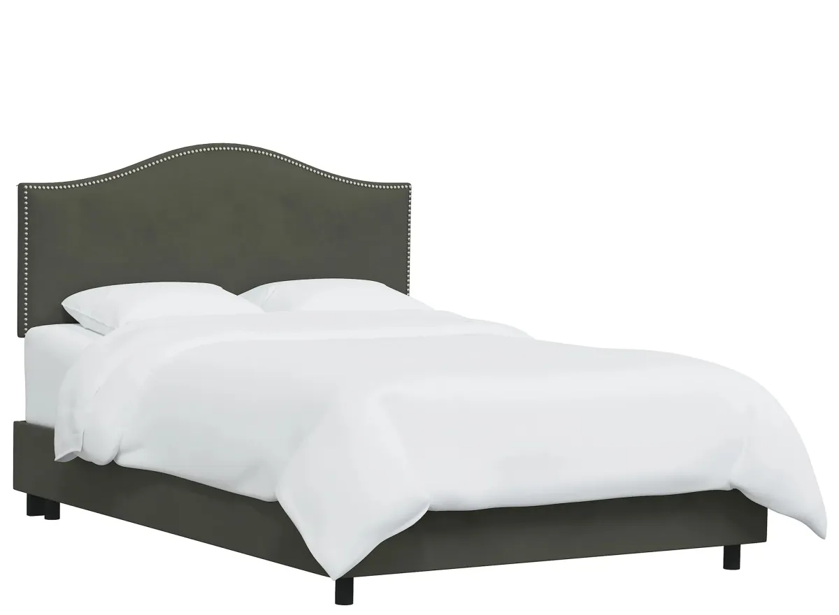 Alexander Bed in Velvet Pewter by Skyline