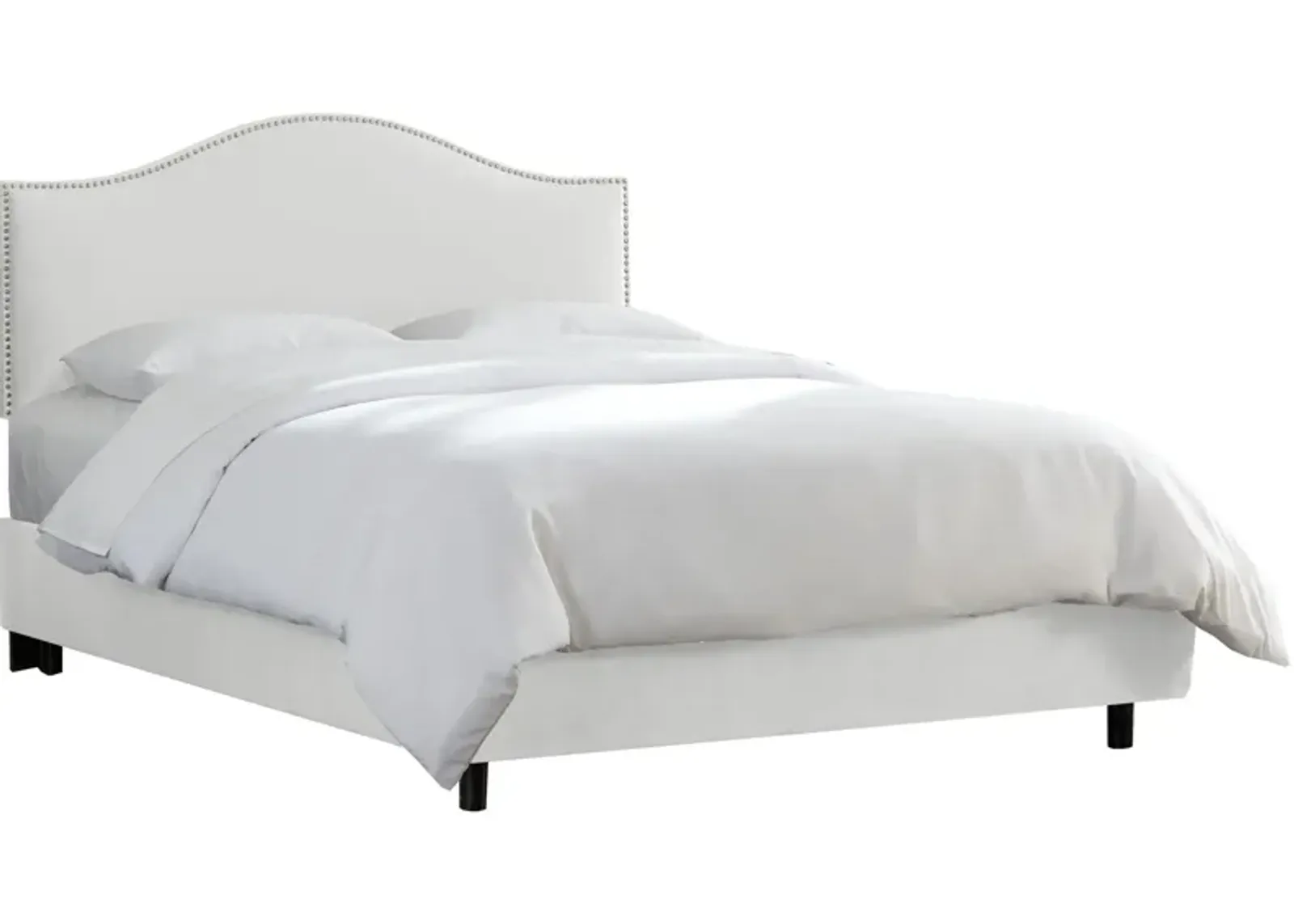 Alexander Bed in Velvet White by Skyline