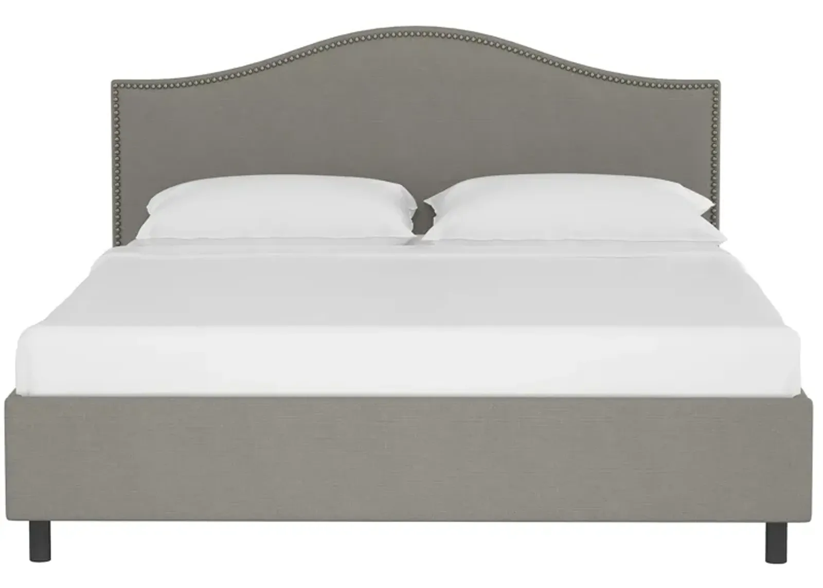 Alexander Platform Bed in Linen Gray by Skyline