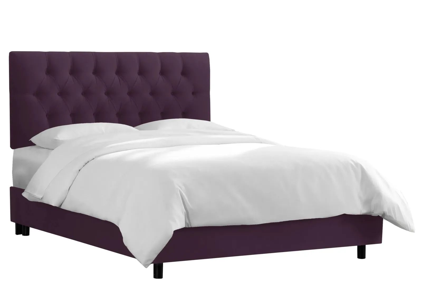 Blanchard Bed in Velvet Aubergine by Skyline