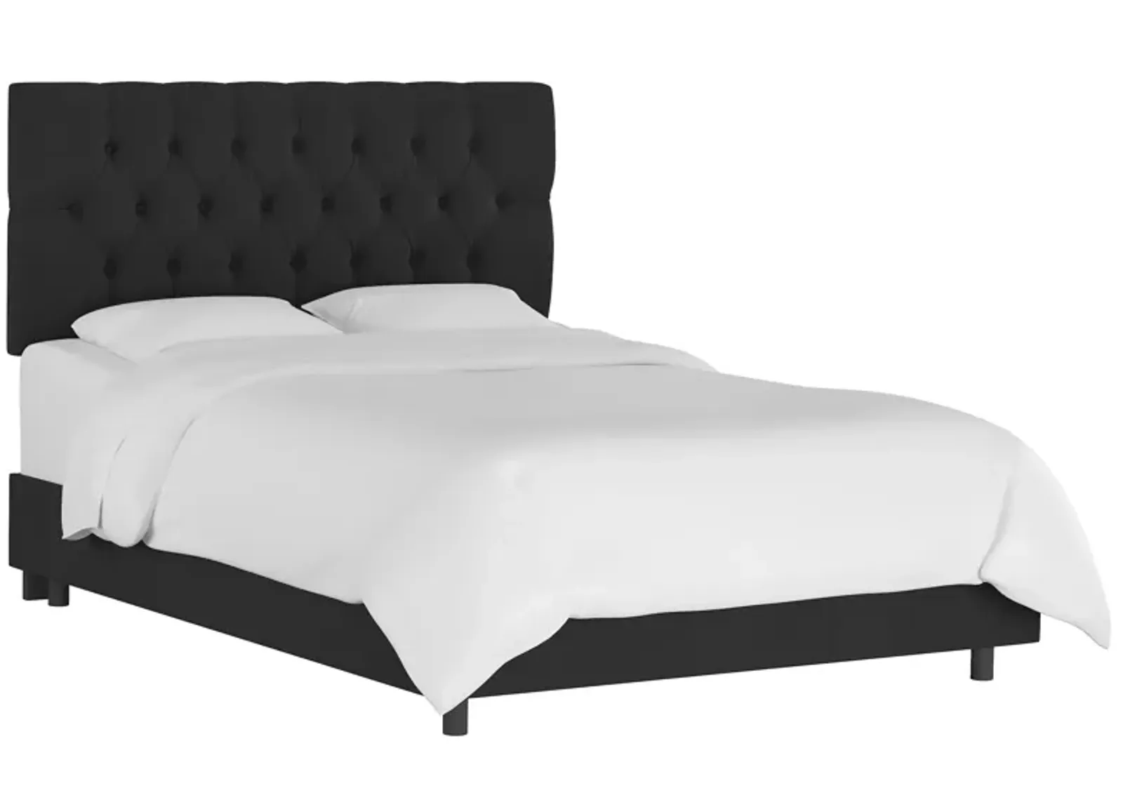 Blanchard Bed in Velvet Black by Skyline